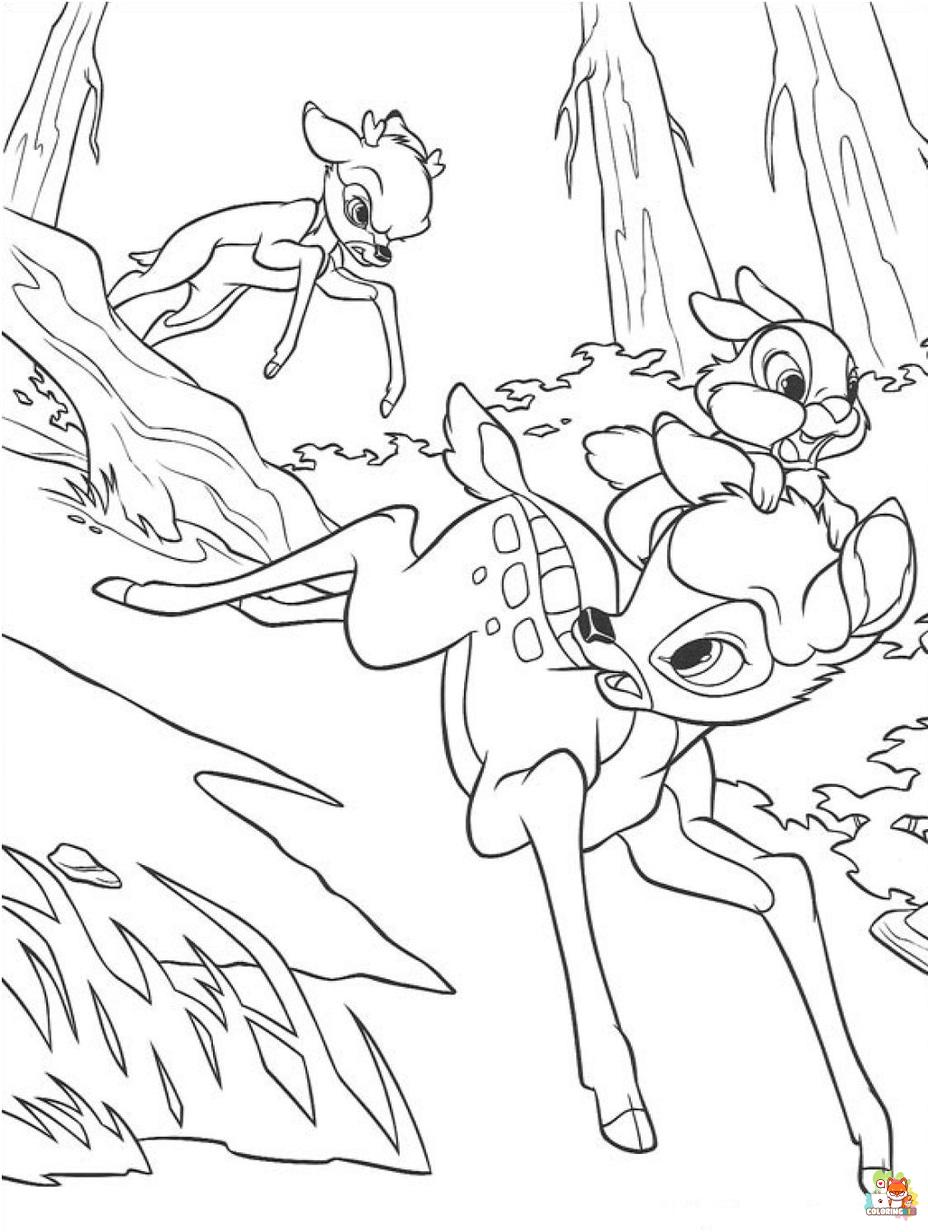 bambi coloring pages free