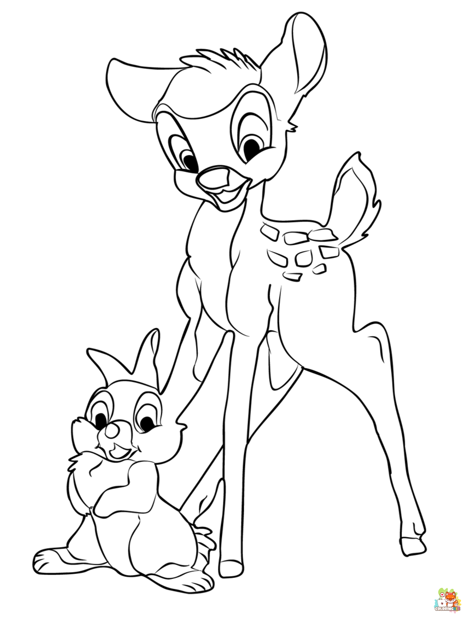bambi coloring pages printable free