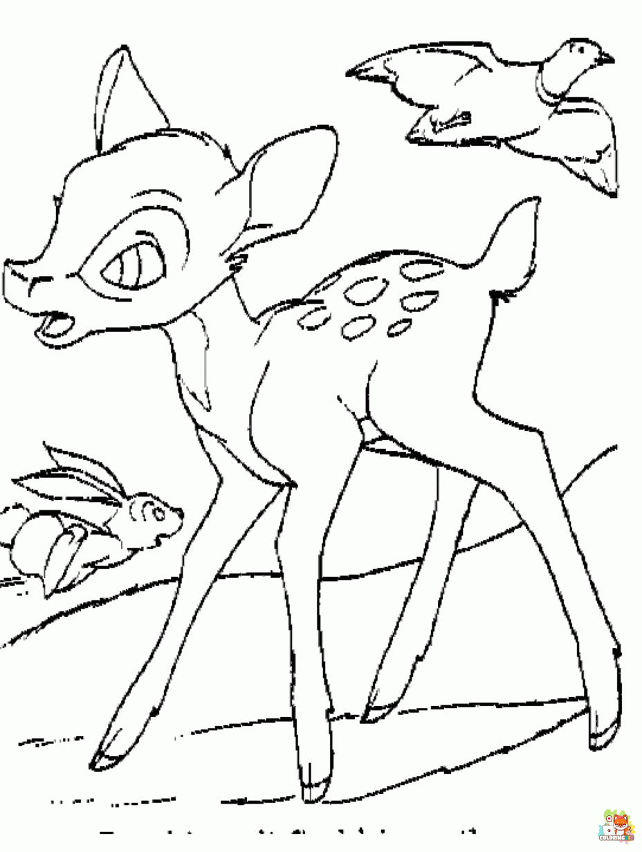 bambi coloring pages printable