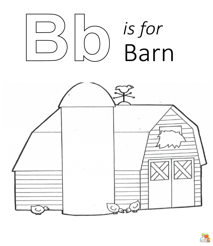 barn coloring pages free