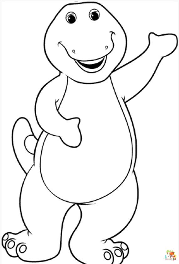 barney coloring pages 1