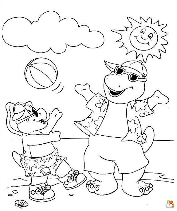 barney coloring pages 3