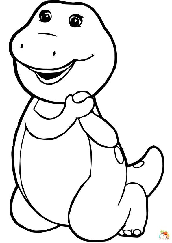 barney coloring pages 4