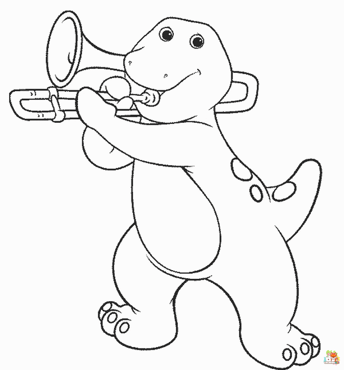 barney coloring pages printable free