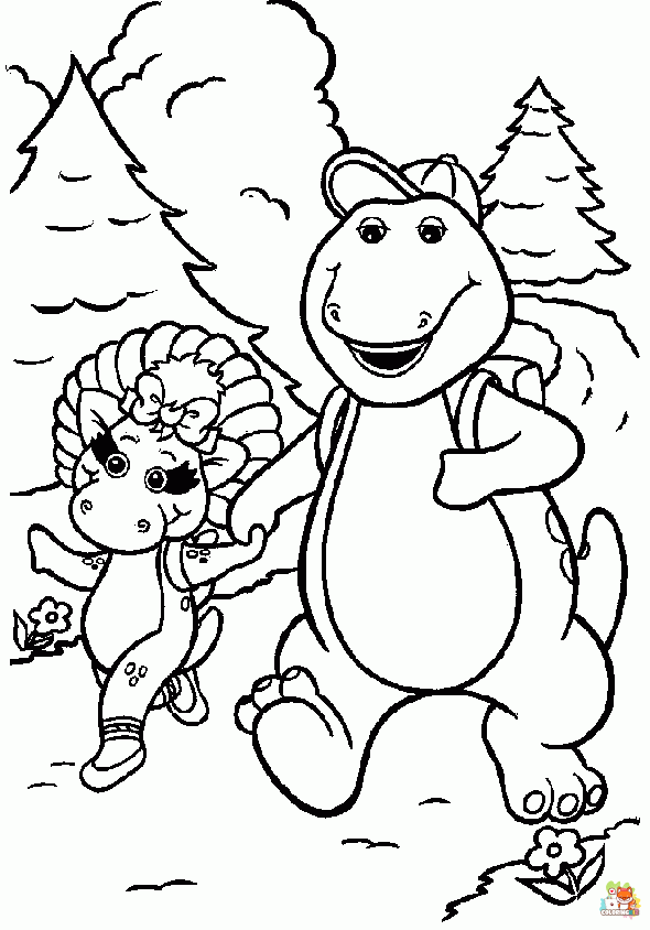 barney coloring pages printable