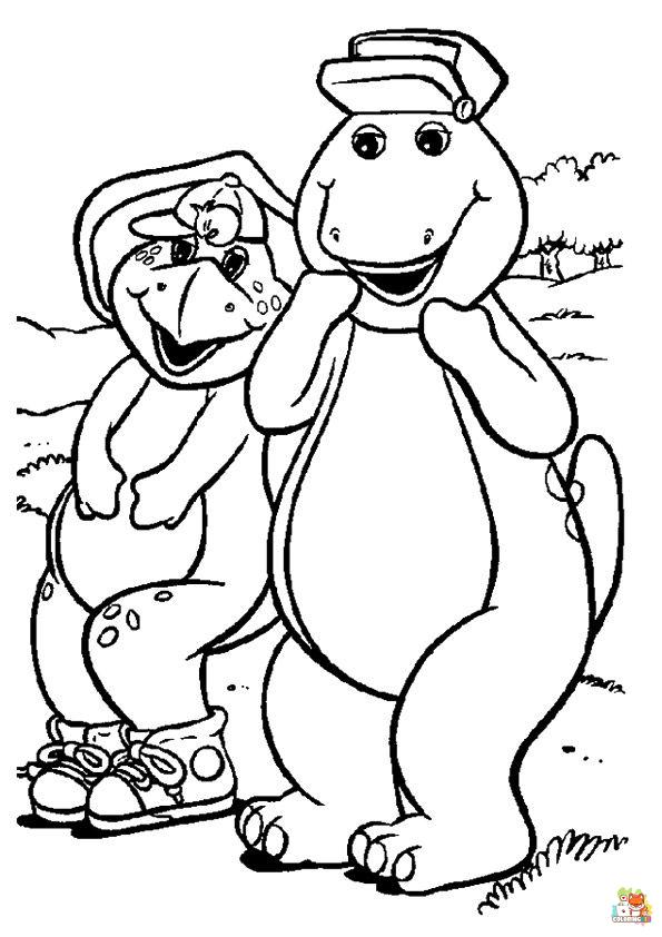 barney coloring pages to print