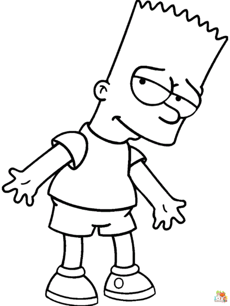 bart simpson coloring pages 1