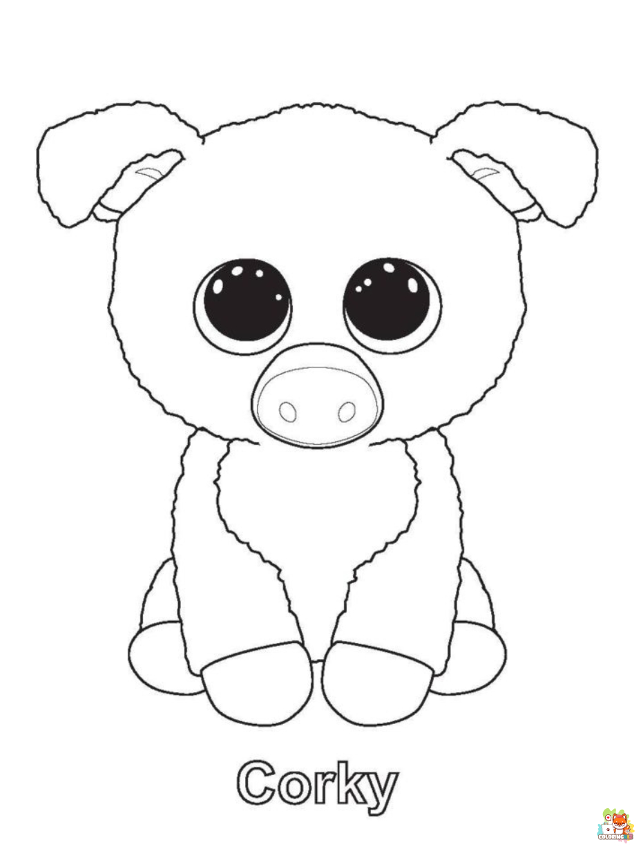 beanie boo coloring pages 1