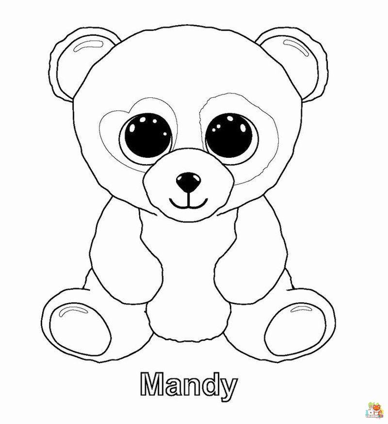 beanie boo coloring pages to print