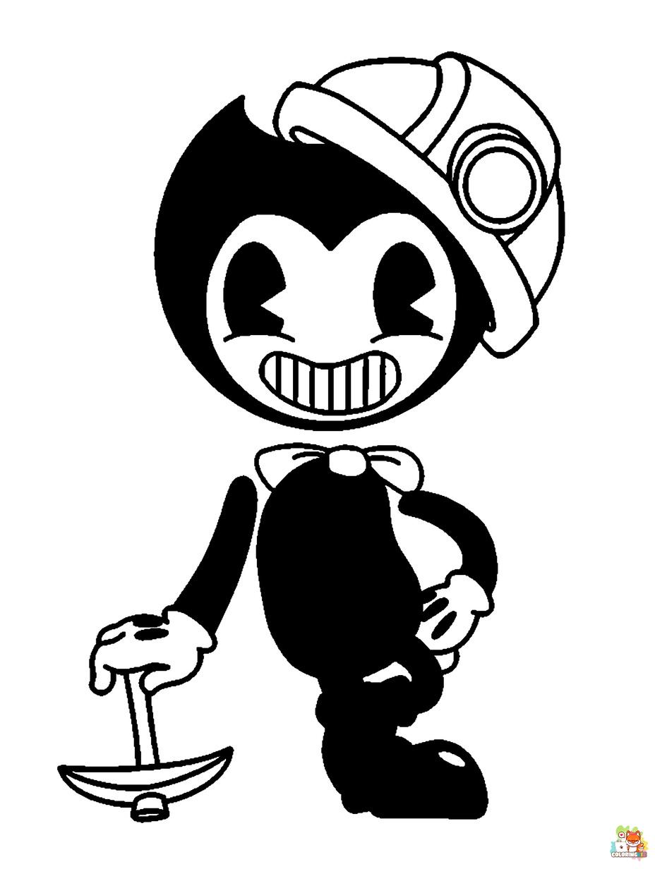 bendy coloring pages 1