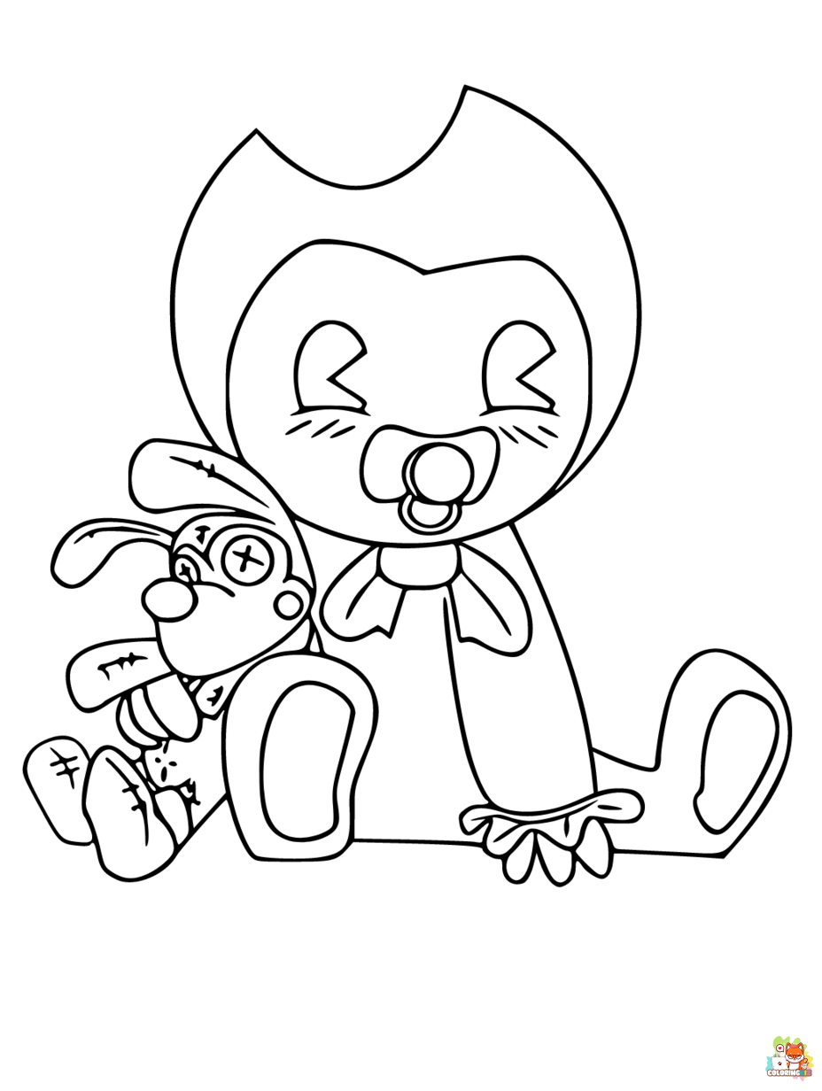 bendy coloring pages free
