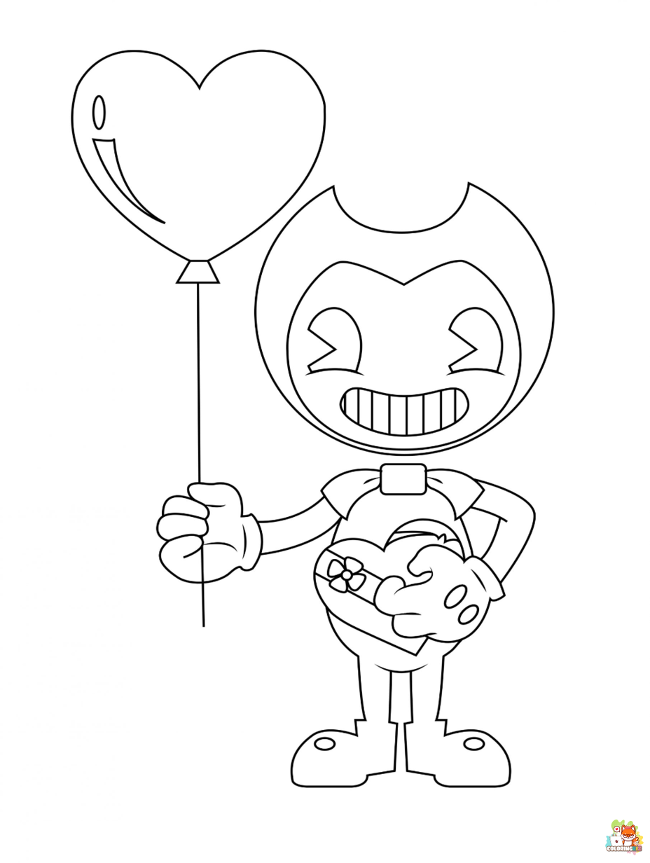 bendy coloring pages printable free
