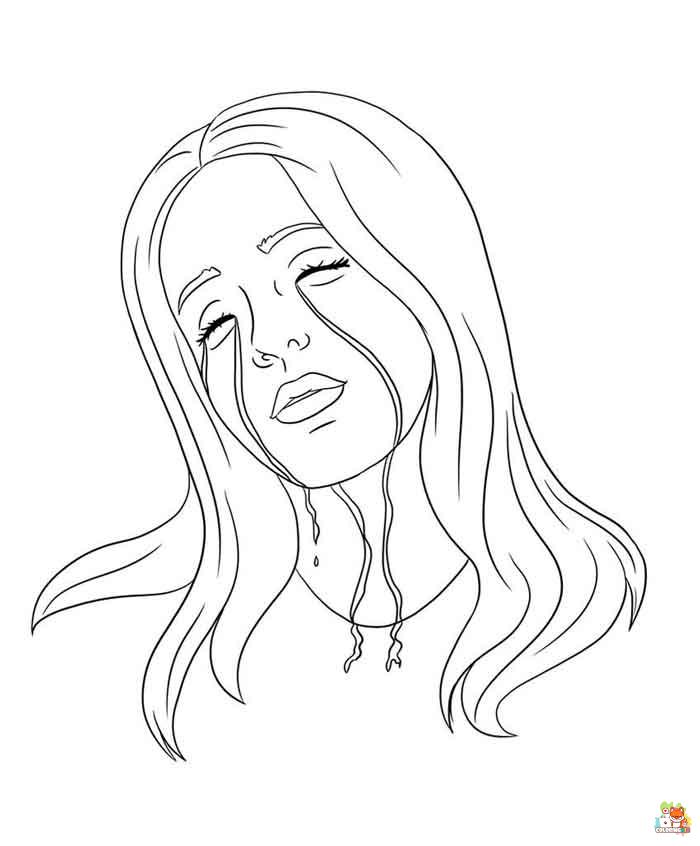 billie eilish coloring pages printable free