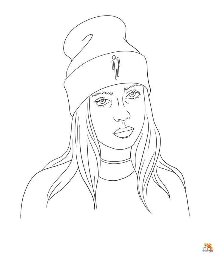 billie eilish coloring pages to print