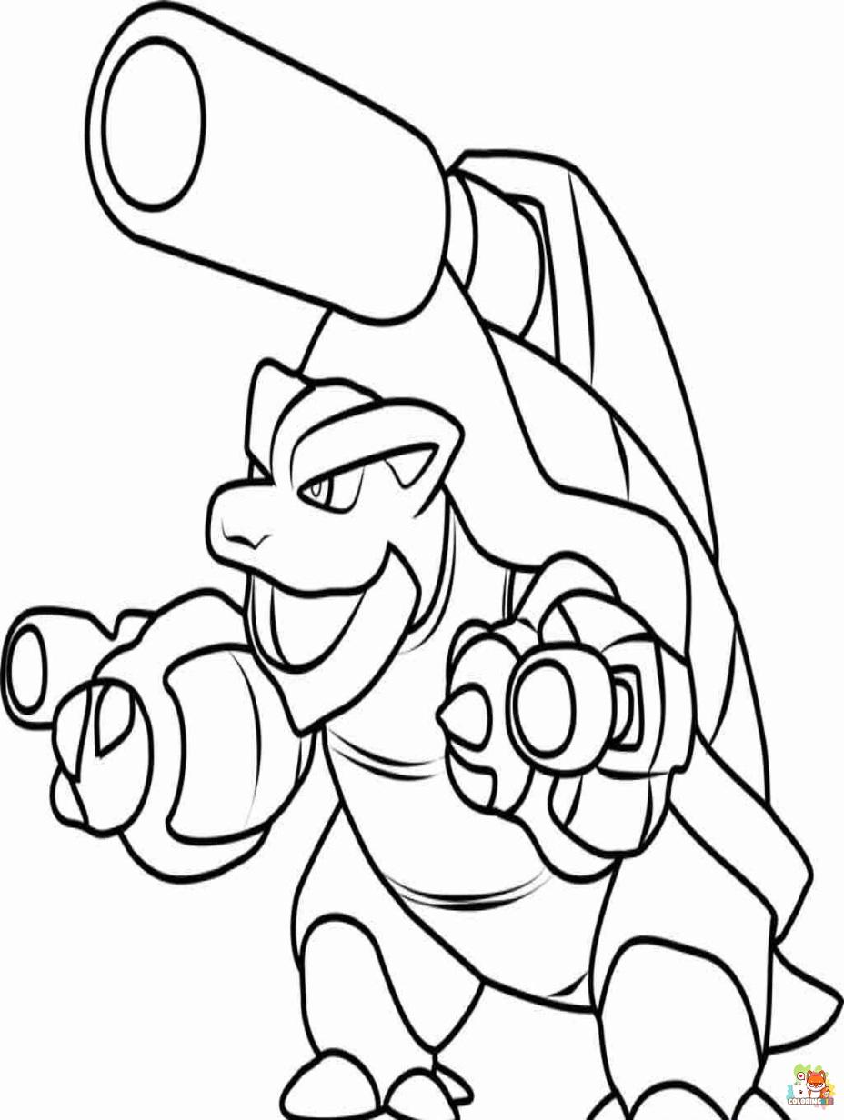 blastoise coloring pages printable
