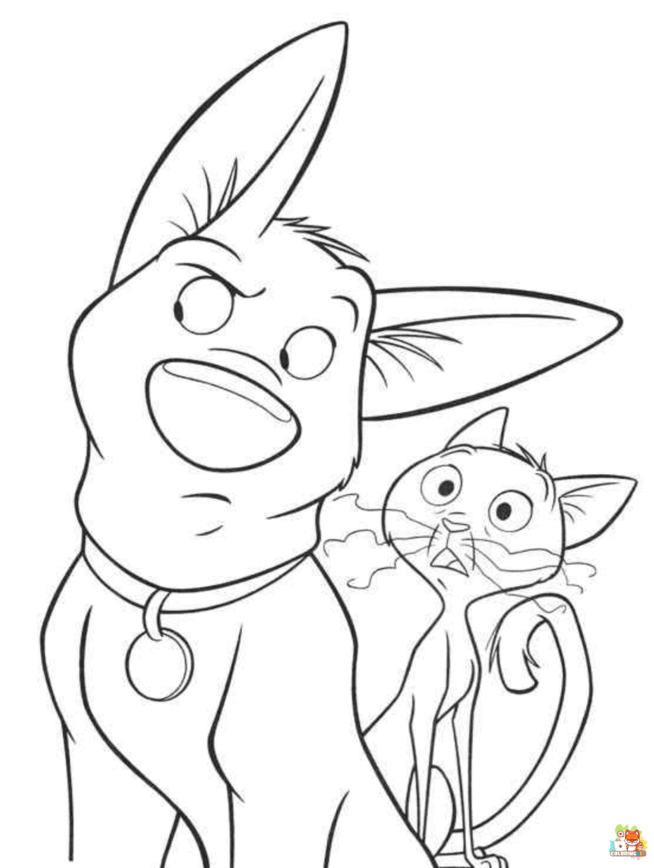 bolt and mittens coloring pages free