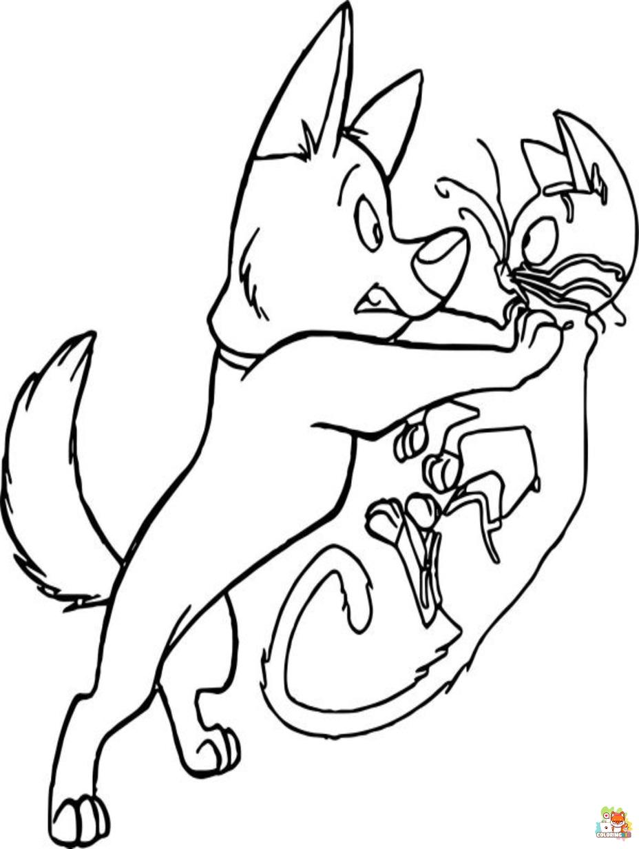 bolt and mittens coloring pages to print