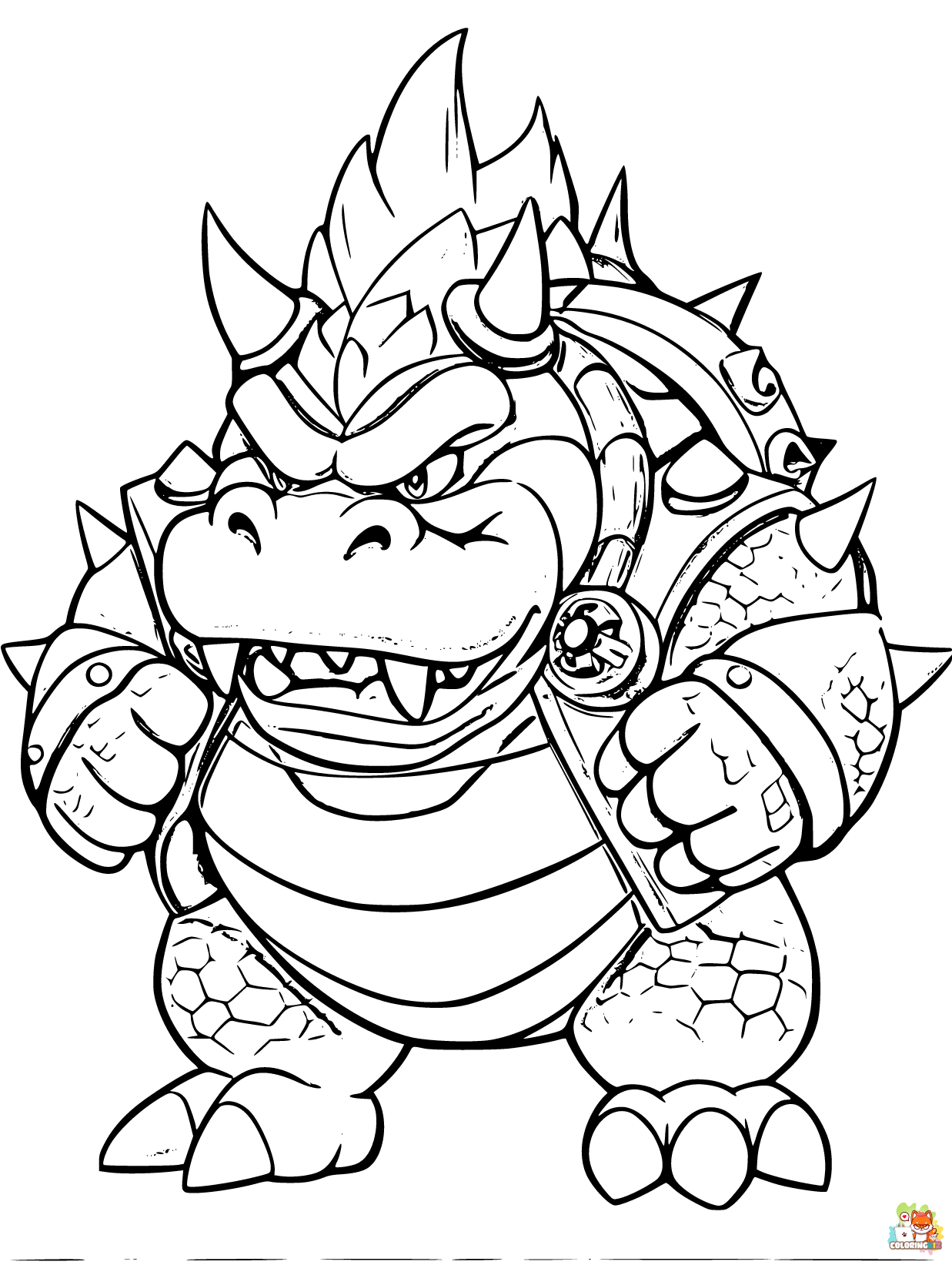 bowser coloring pages free