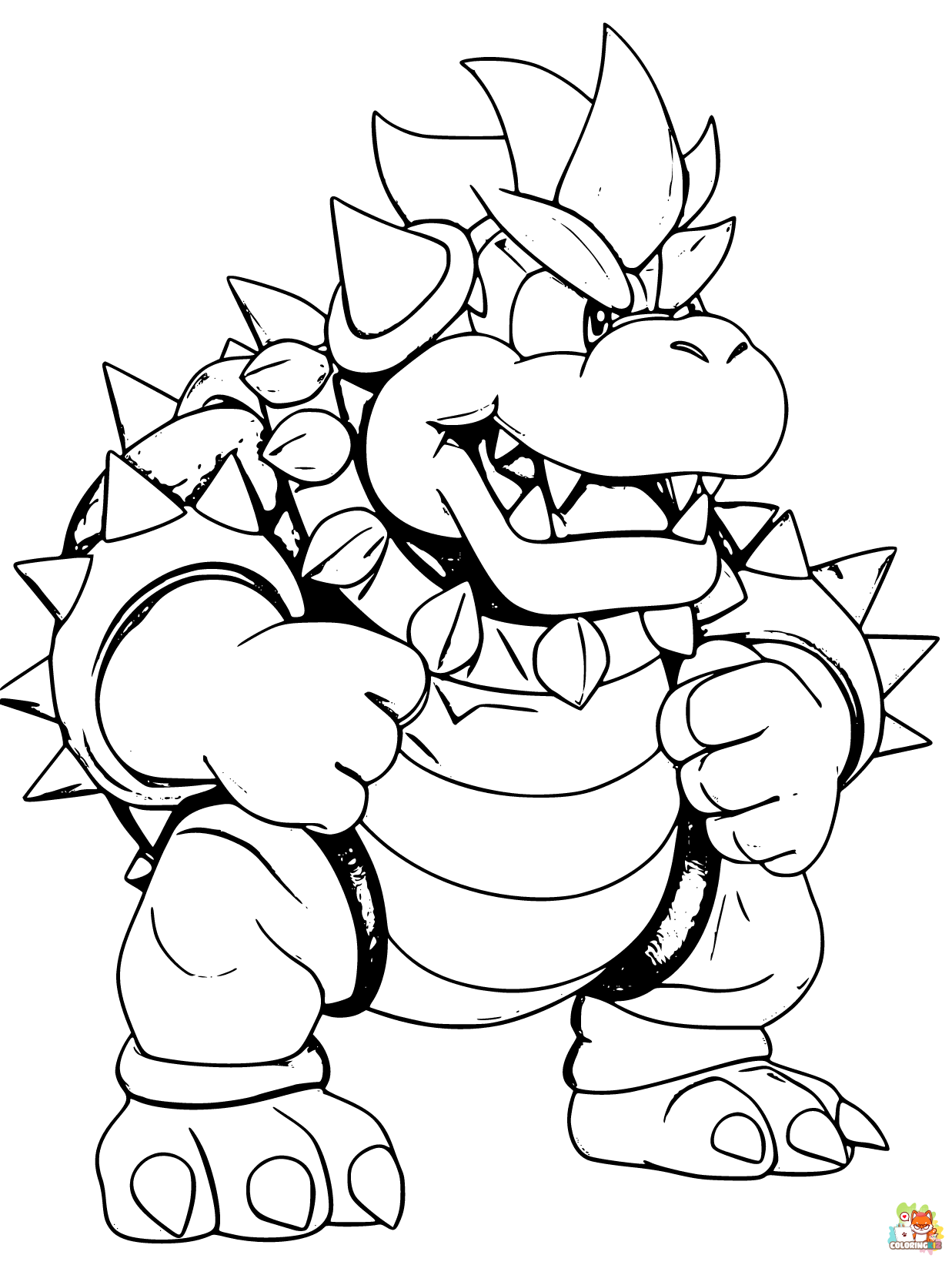 bowser coloring pages to print