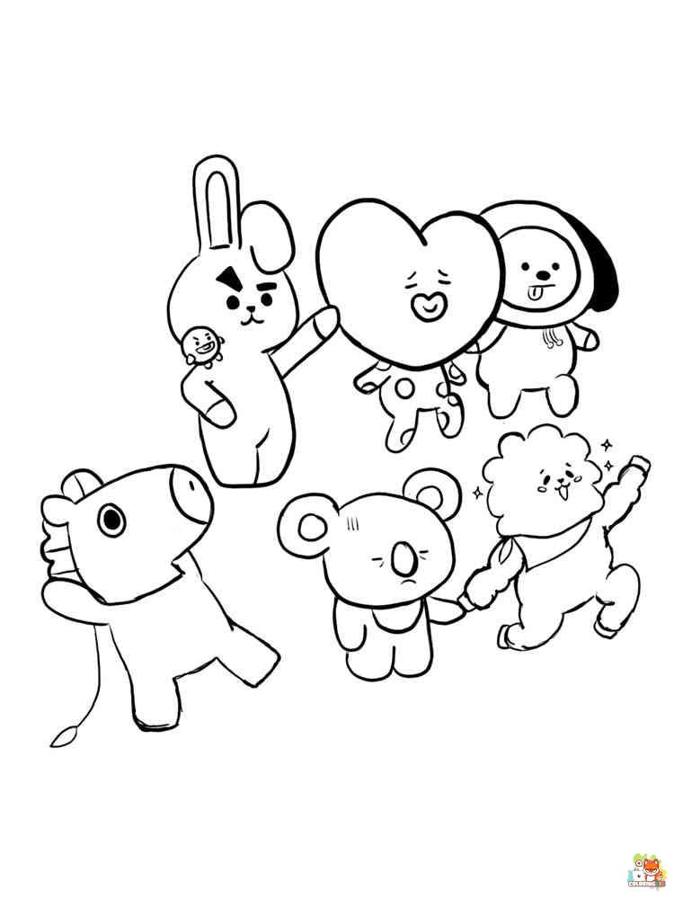 bt21 coloring pages 3