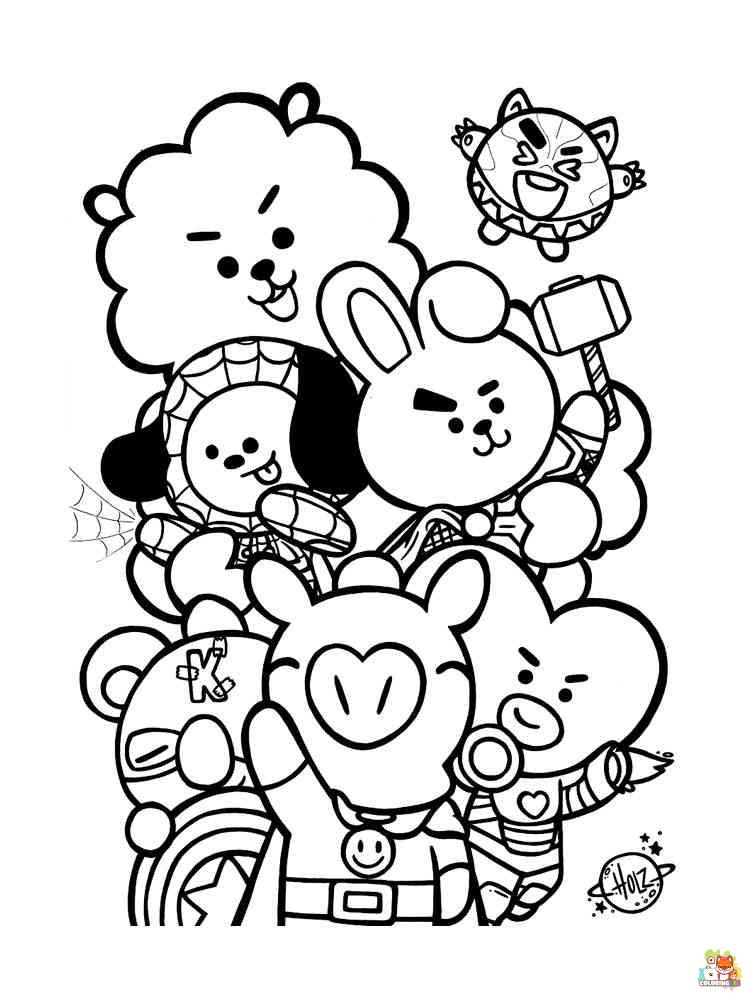bt21 coloring pages 5