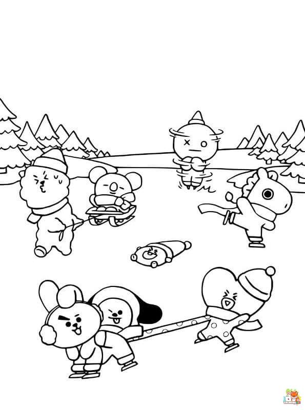 bt21 coloring pages free
