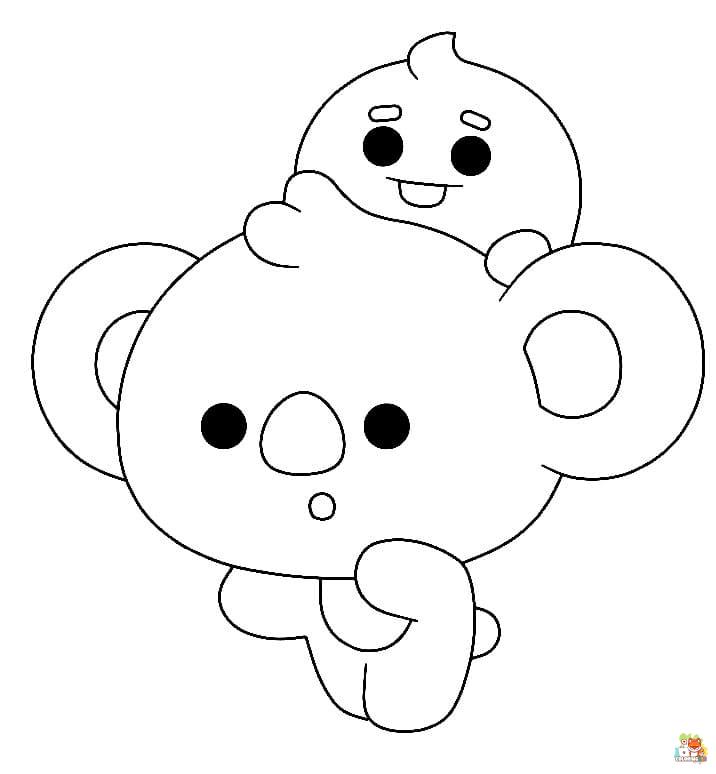 bt21 coloring pages printable free