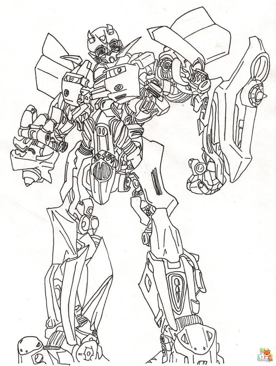 bumblebee transformer coloring pages 2