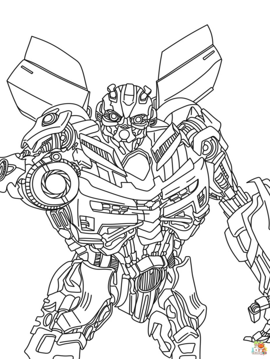 bumblebee transformer coloring pages free