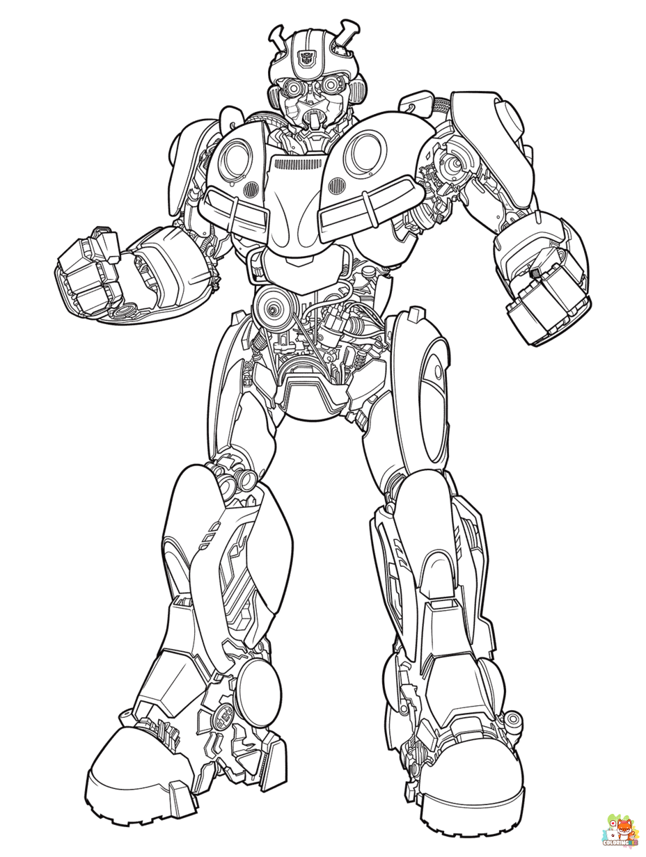 bumblebee transformer coloring pages printable