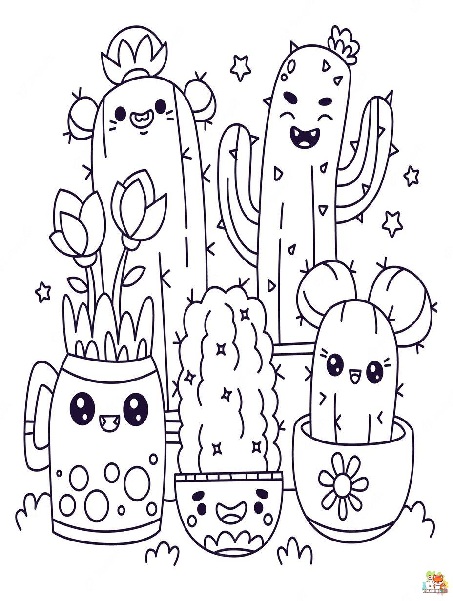 cactus coloring pages printable