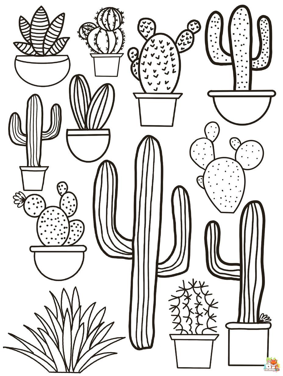 cactus coloring pages to print