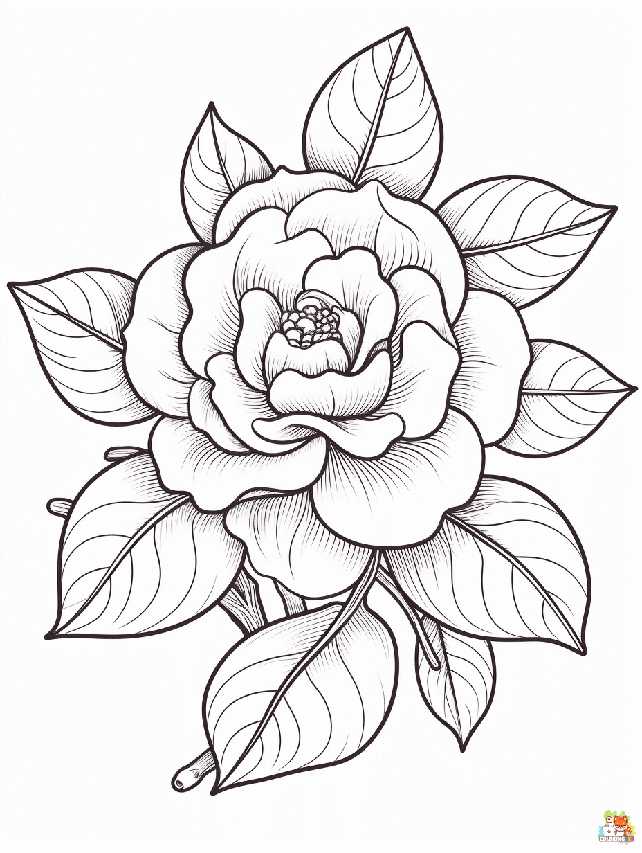 camellia coloring pages to print