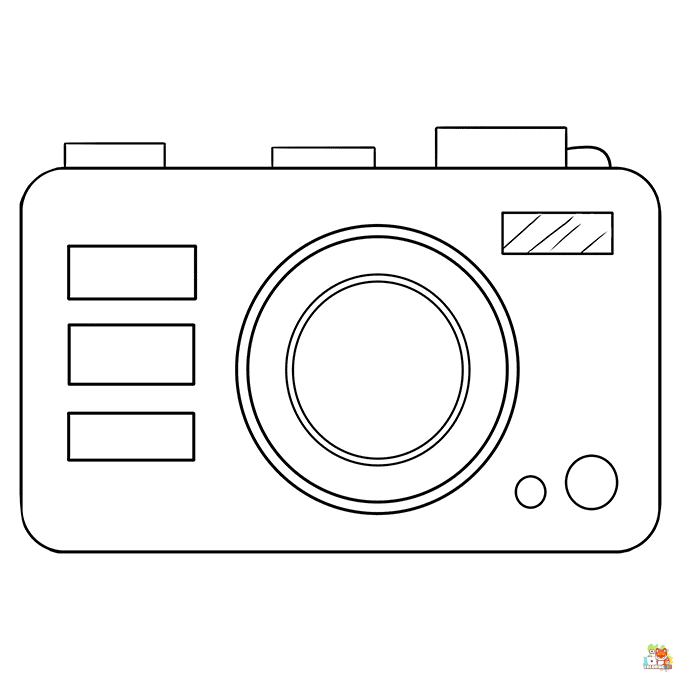 camera coloring pages free