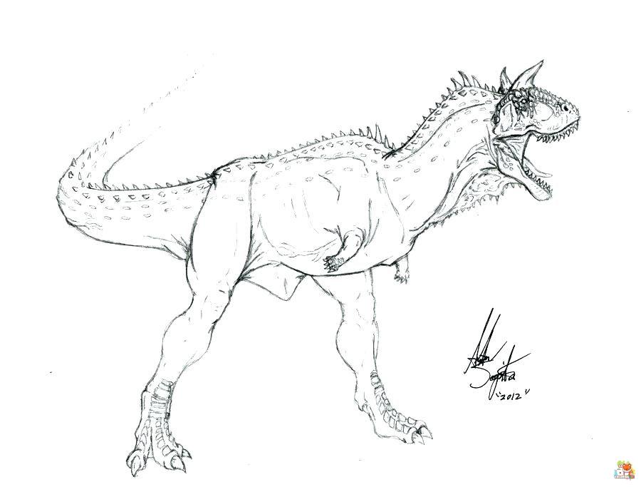 carnotaurus coloring pages 3