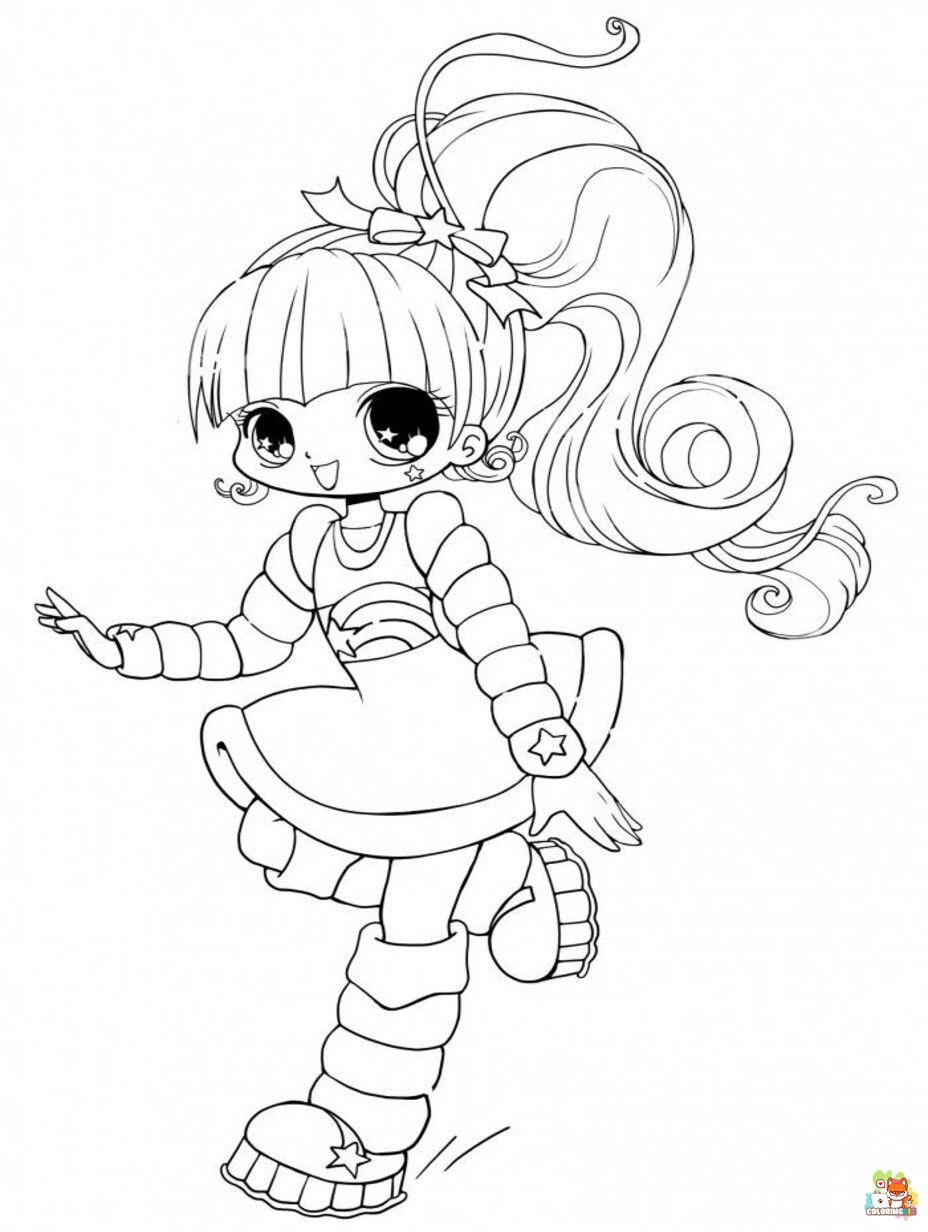 chibi coloring pages 1