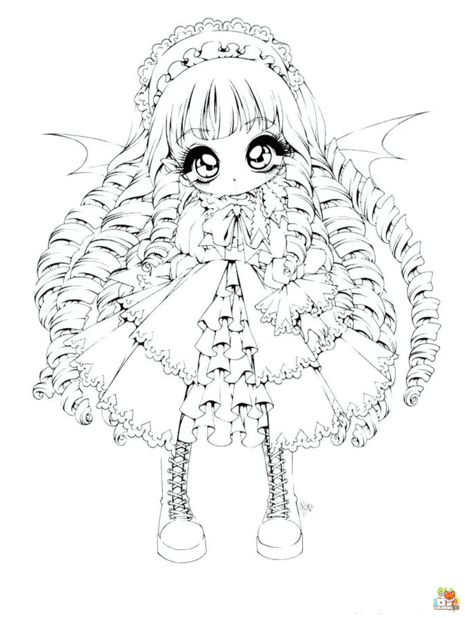 chibi coloring pages 5