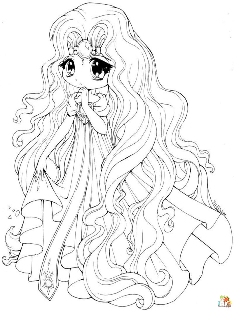 chibi coloring pages free