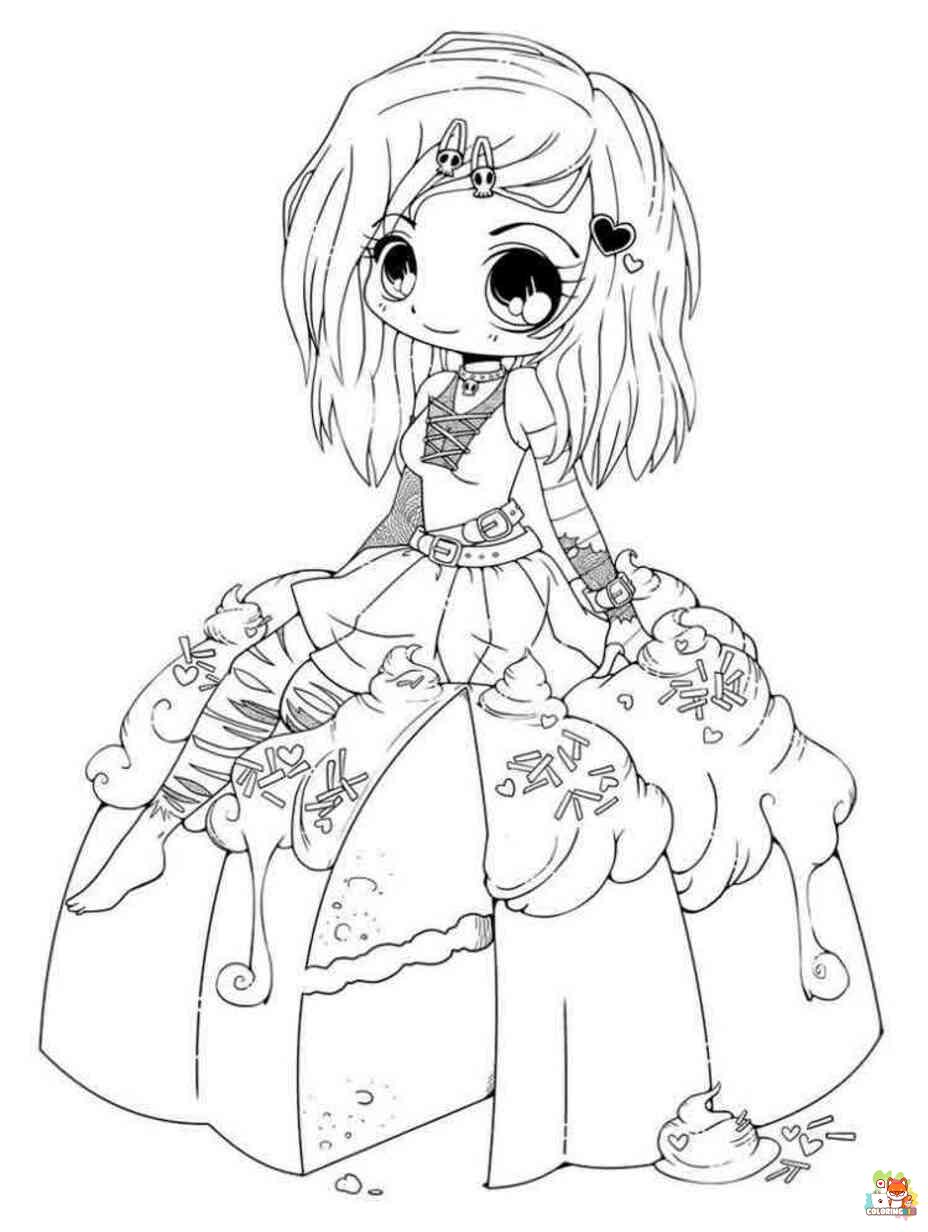 chibi coloring pages to print