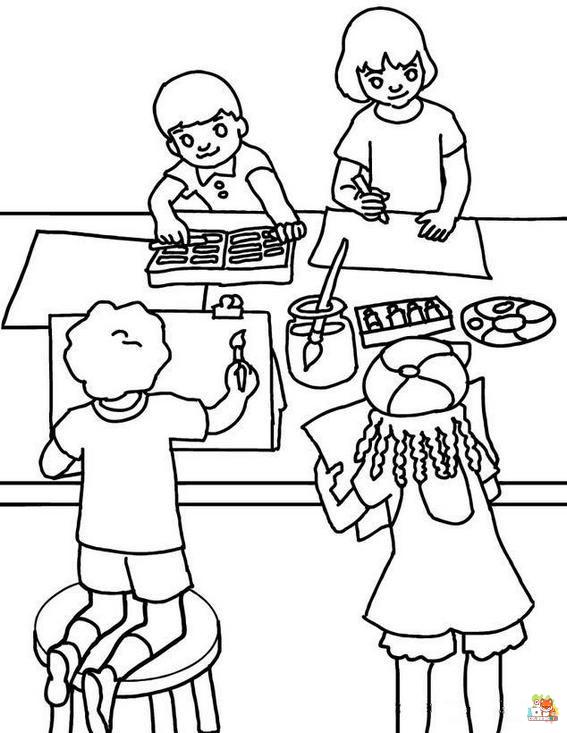 classroom coloring pages 4