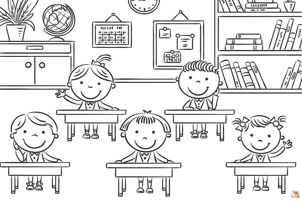 classroom coloring pages 6