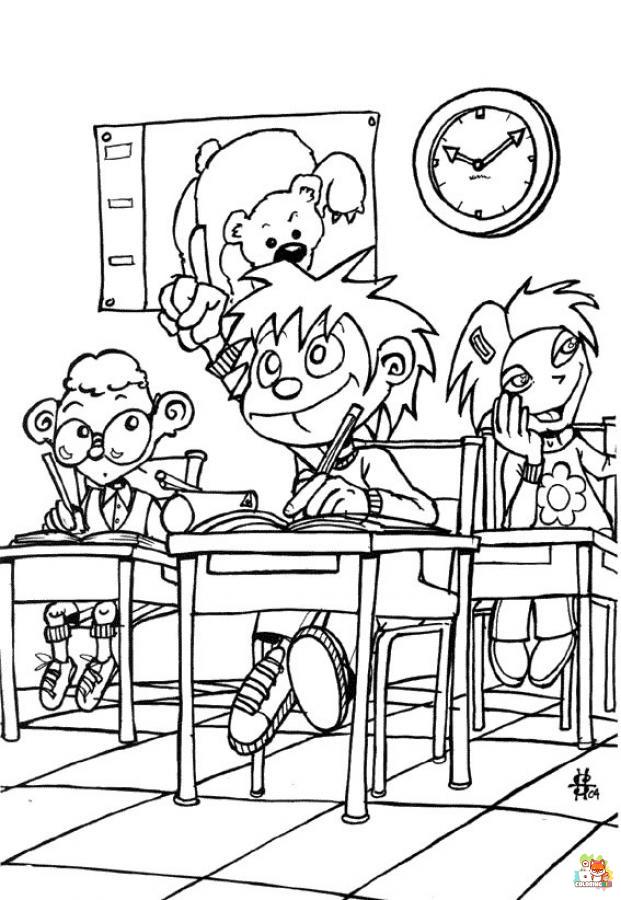 classroom coloring pages printable 1