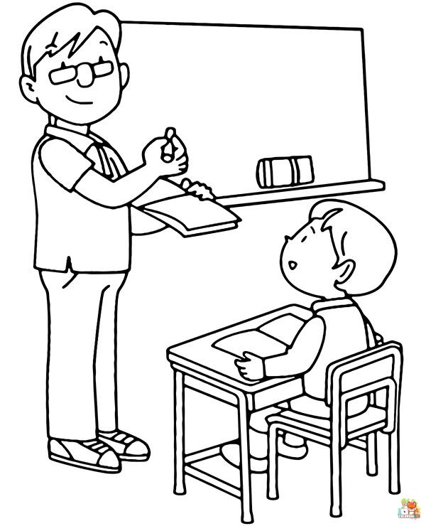 classroom coloring pages to print