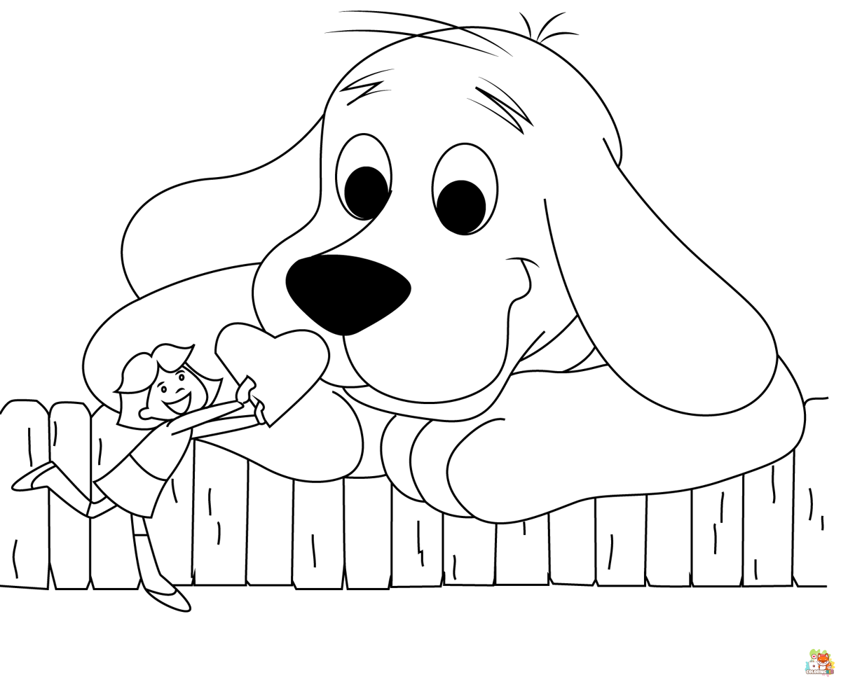 clifford coloring pages 3