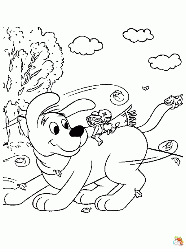 clifford coloring pages 4