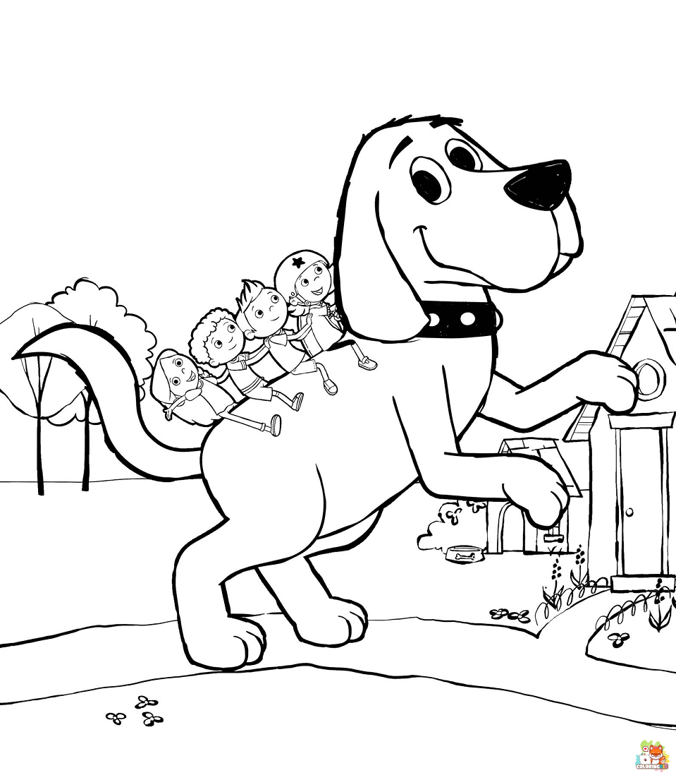 clifford coloring pages 6