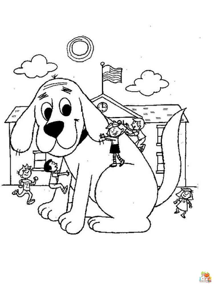 clifford coloring pages free
