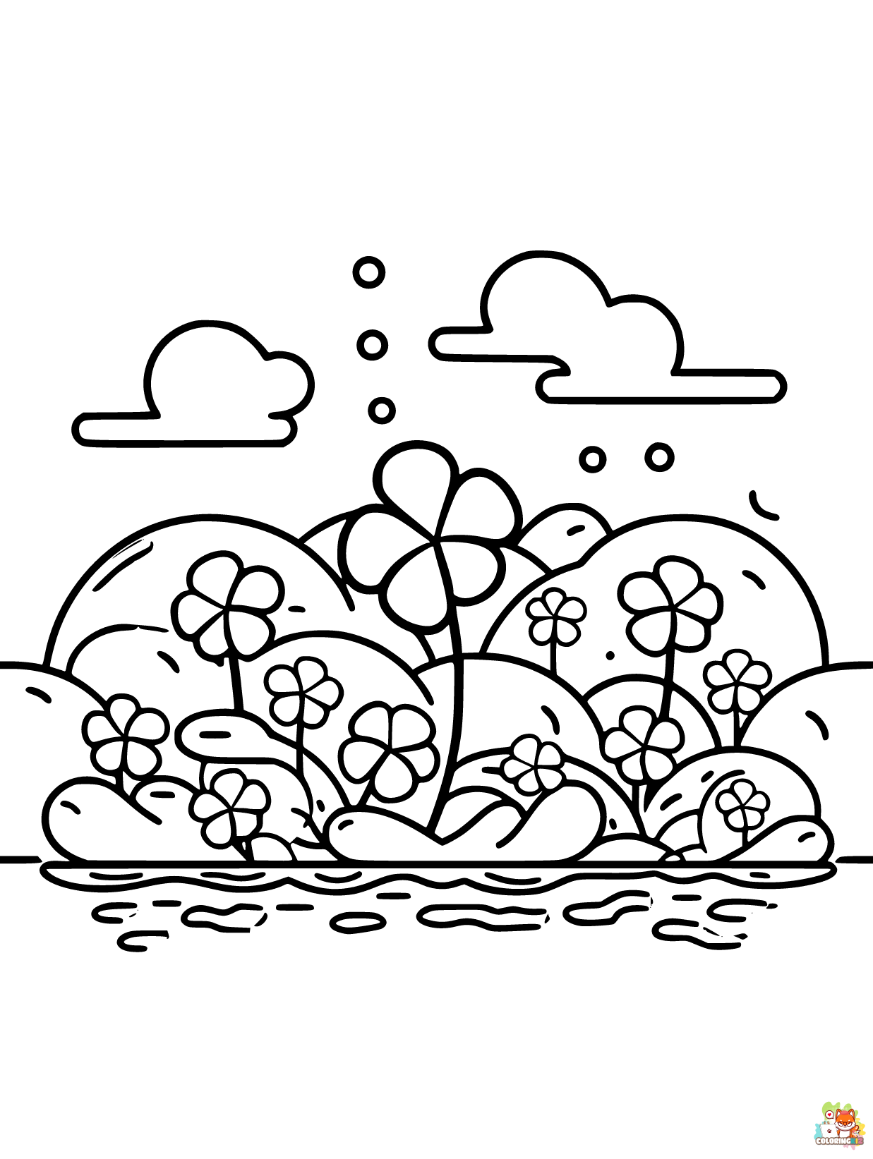 clover coloring pages printable free