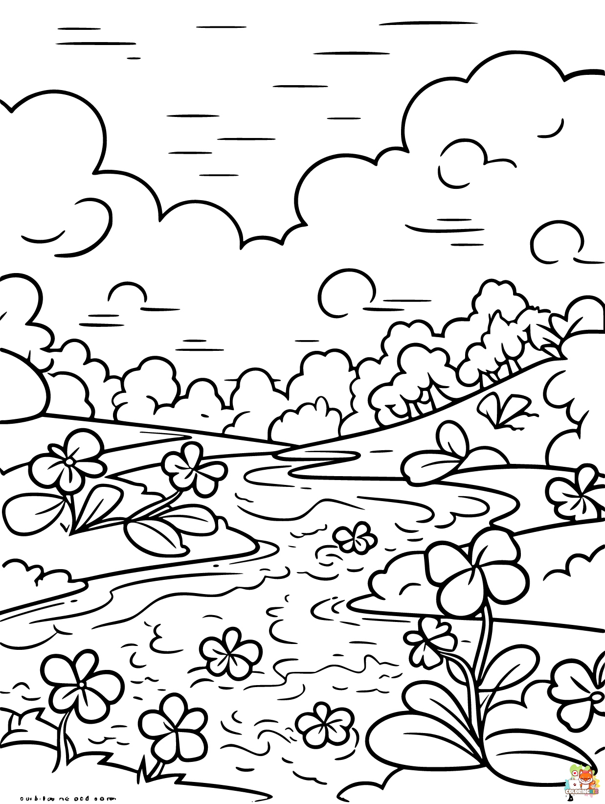 clover coloring pages to print