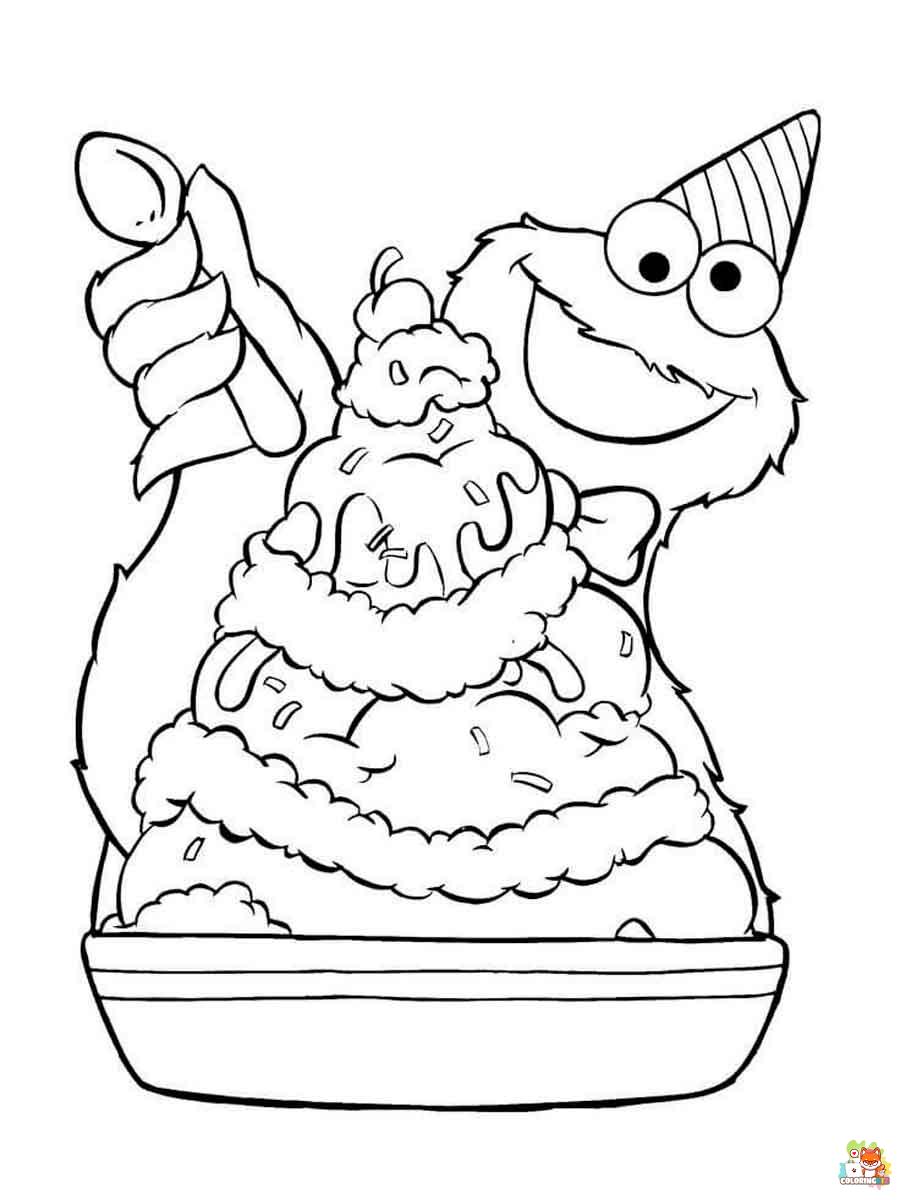 cookie monster coloring pages to print